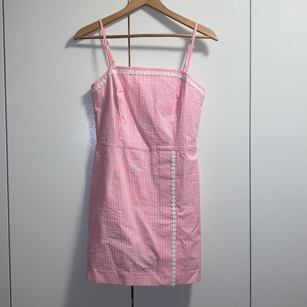 Pink Pinstripe Lilly Pulitzer Romper Dress